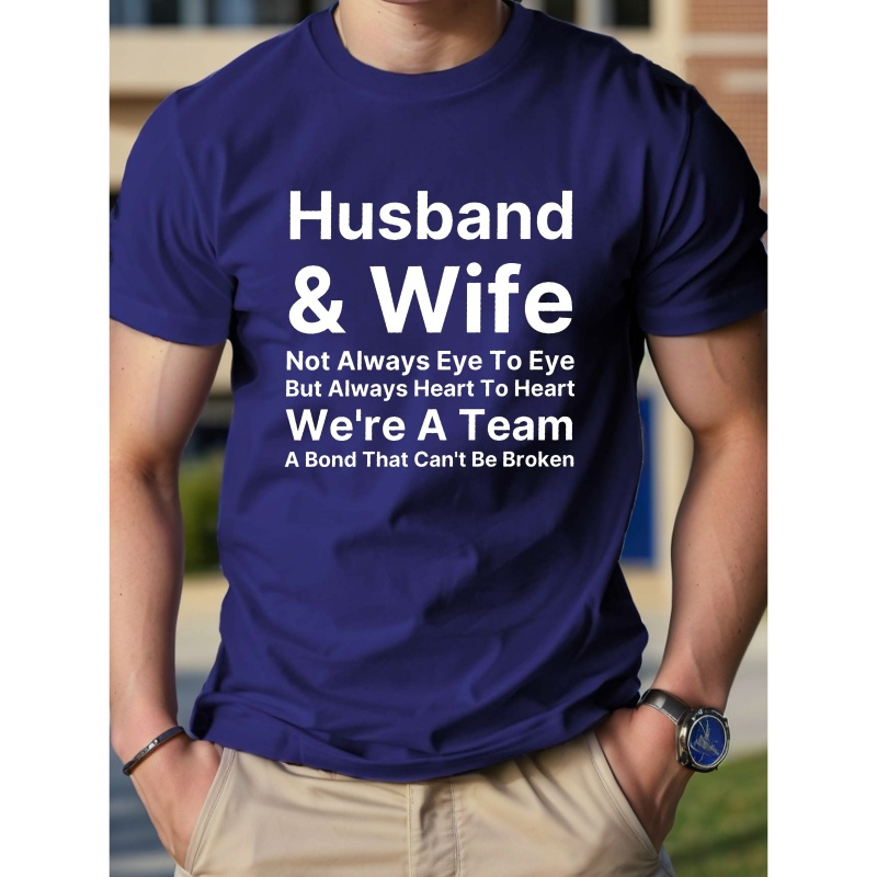 

Husband And Wife Pure Cotton Men's Tshirt Comfort Fit