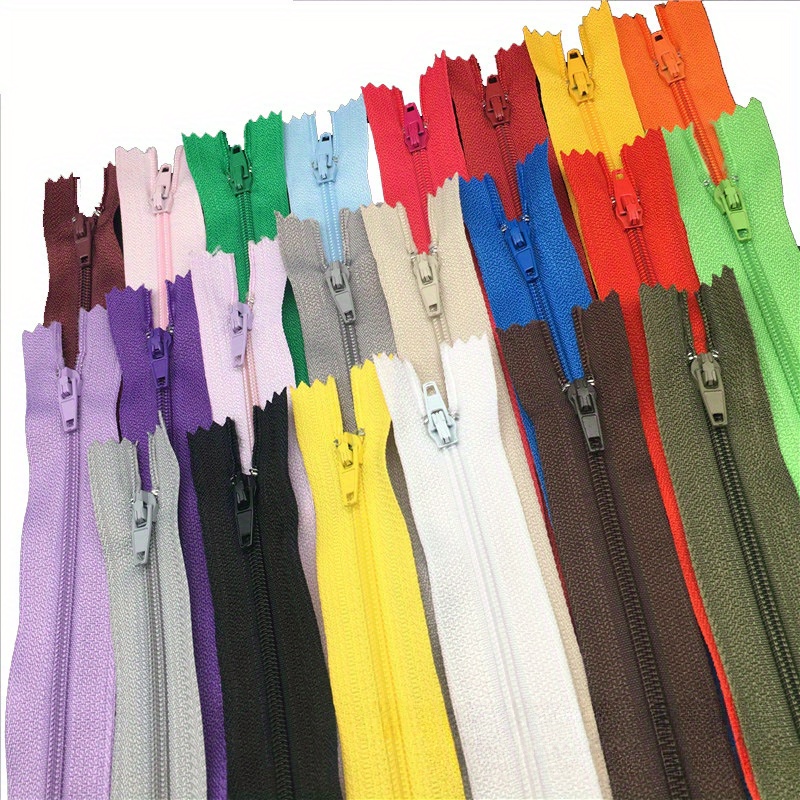 

100-pack Assorted Colors 7.86" Nylon Zippers For Sewing, Diy Jewelry & Crafts - Durable Clothing And Wallet Zipper Replacements Fabrics For Sewing Webbing Straps For Bag Making