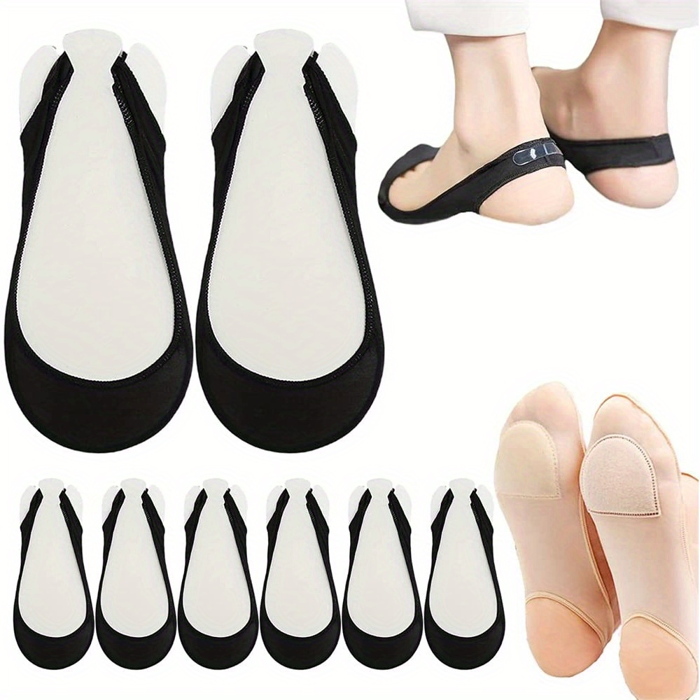

8 Pairs Sock-style Ball Of Foot Cushions For Women, Metatarsal Foot Pads Forefoot Support No Show Socks Womens, Relieving Foot Fatigue
