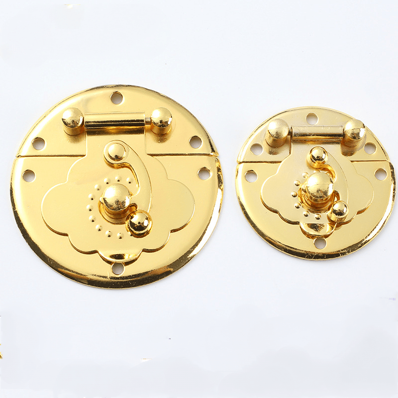 Boîte à Bijoux Ronde Vintage En Bois Et Laiton - Parfait état - Objet De Décoration Ou Rangement