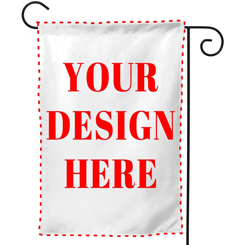 

1pc, Custom Garden Flag, Personalized Yard Flags Decor, Add Your Own Picture/text House Lawn Banner Double Sided Home Wall Decoration 12.5"x18