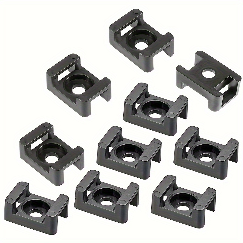 

50pcs Cable Zip Tie Base Type Mounts, Cable Tie Mounting, High Strength, Black Zip Tie Bases For Wire Management, Permanently To Wall, Desk Or , Run Cords Or Office