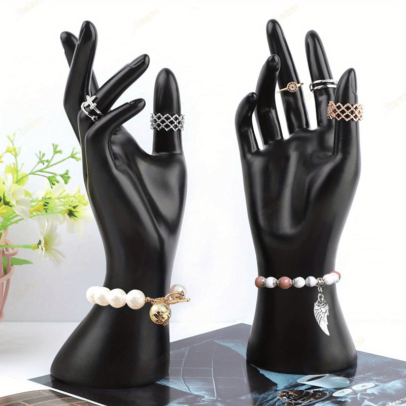 TEMU Creative Mannequin Hand Jewelry Display Stand - Perfect For Rings, Bracelets & Necklaces | No Power Needed