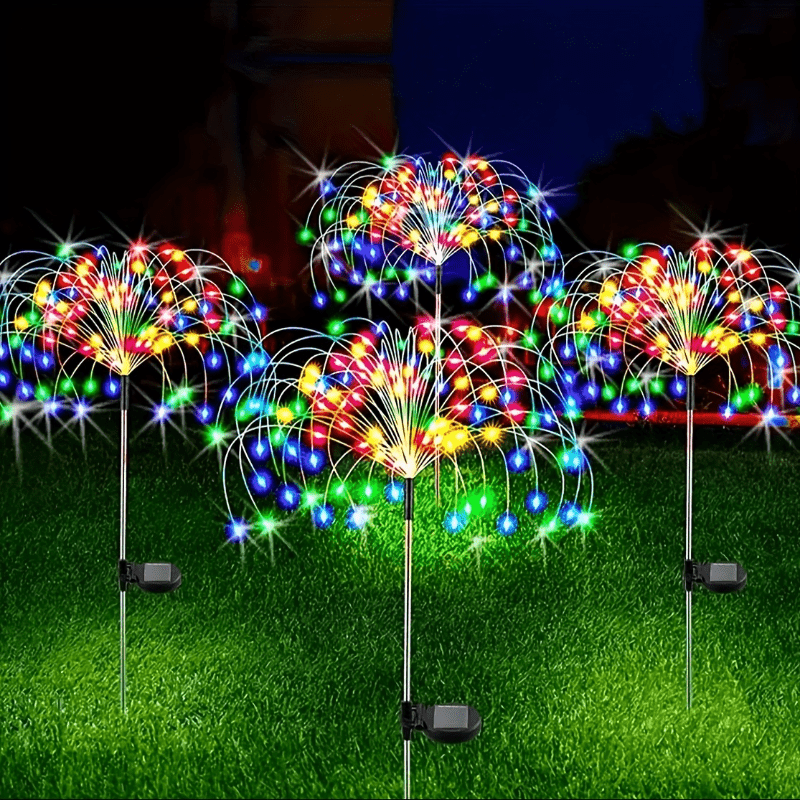 

Solar Firework Lights - 200 Led Outdoor Garden Decor, Waterproof & Weather-resistant With 8 Lighting Modes For Patio, Walkway, Pathway, Party & Wedding