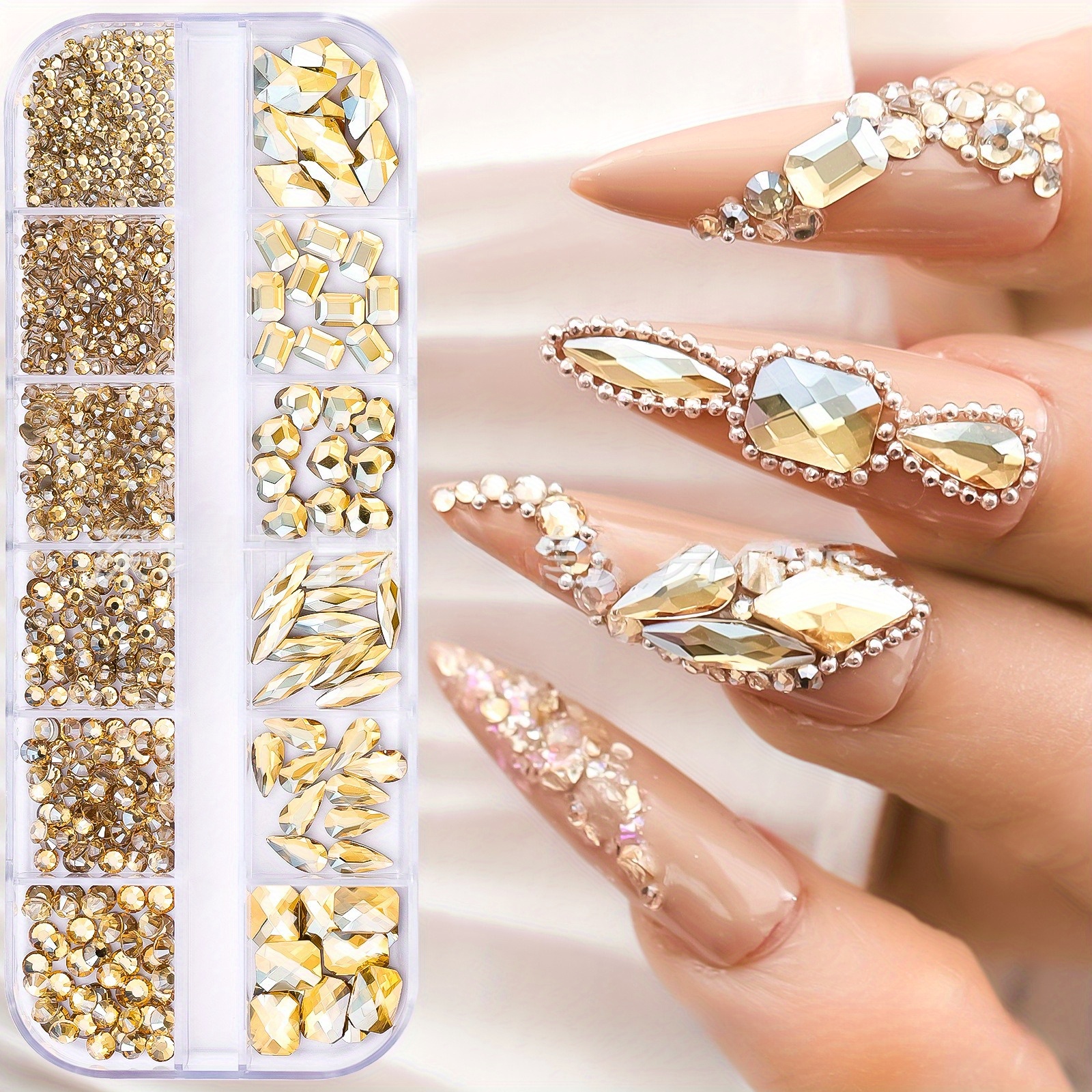 

[top-] Art Rhinestones - 12- Flatback For Diy Manicure, Formaldehyde-free, For