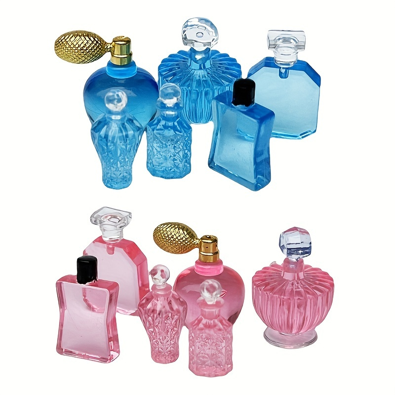 

6pcs 1:12 Dollhouse Mini Models, Scene Miniature Play House Perfume Bottle Set