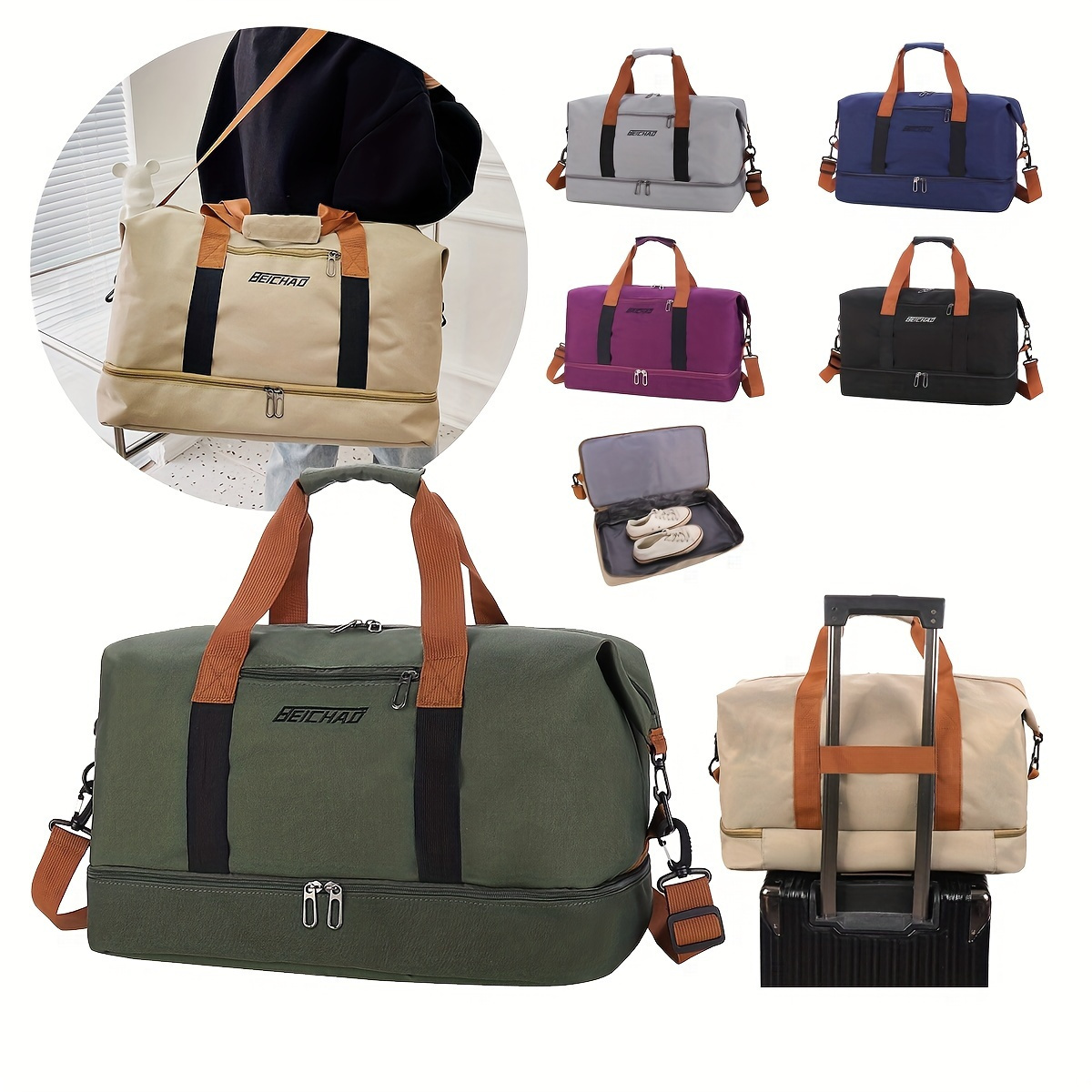 

Outdoor Sport Handbag, Travel Shoulder Crossbody Bag, Gym Bag, Portable Weekender Overnight Bag