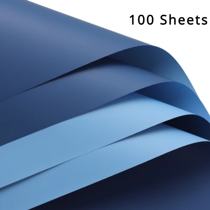 Image of 100pcs Premium Dual-tone Floral Wrapping Paper - , Waterproof Sheets For Bouquets & Gifts, Ideal For Flower Shops & Crafts, , Basket Arrangement