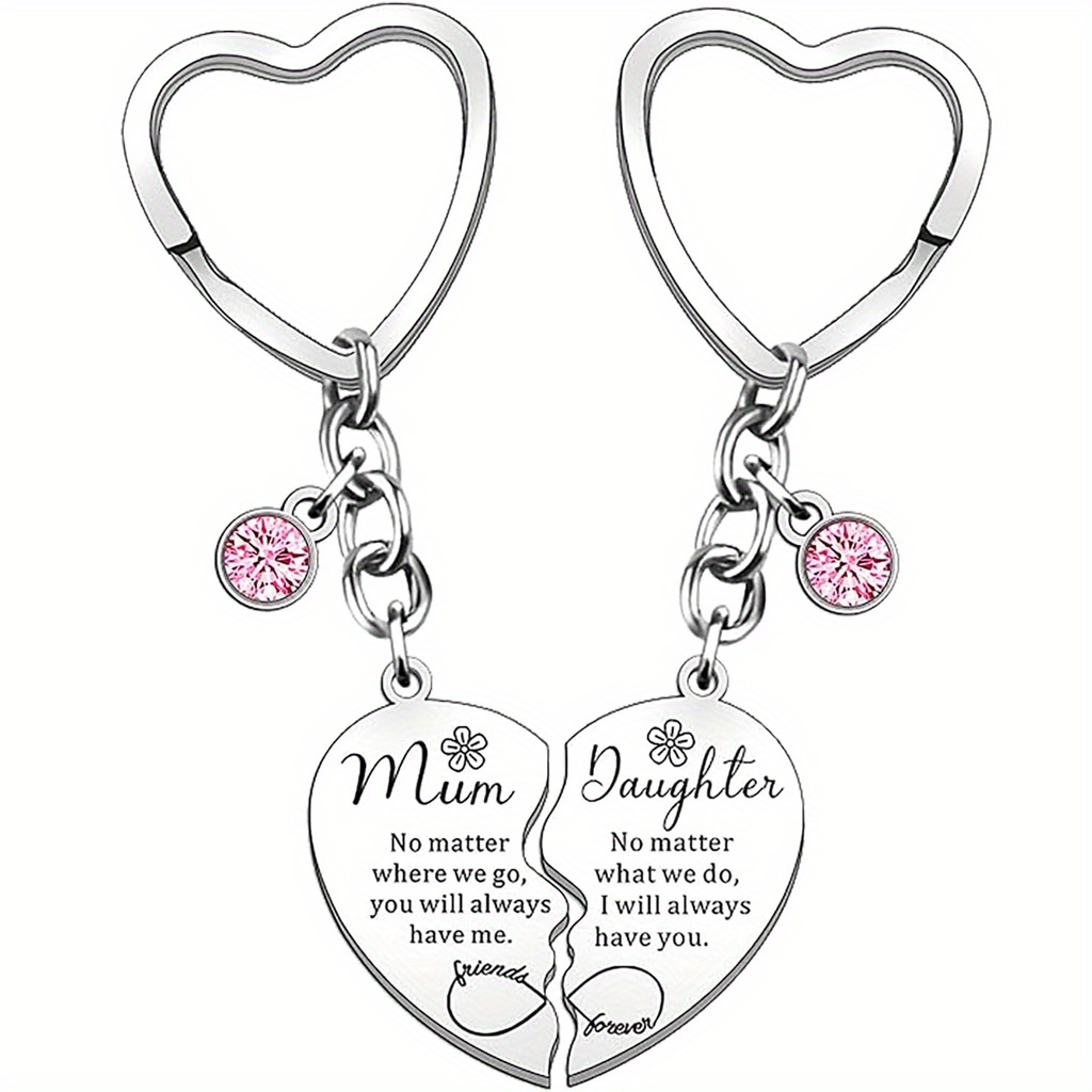Cherished Mom & Daughter Keychain Set