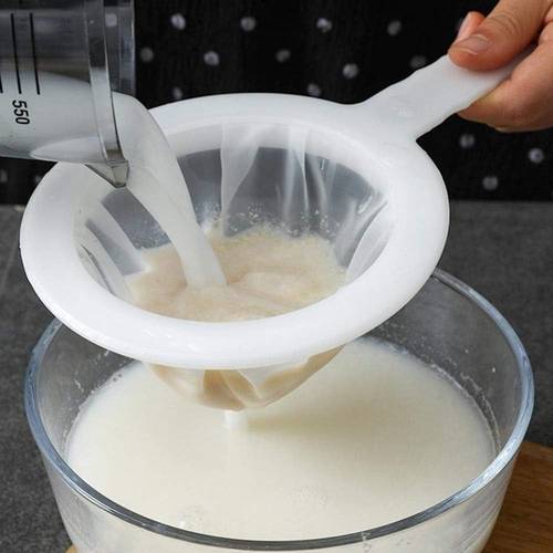 3 pack ultra fine nylon mesh strainers 100 200 400 for soy milk coffee juice durable non electric kitchen sieves with ergonomic handles