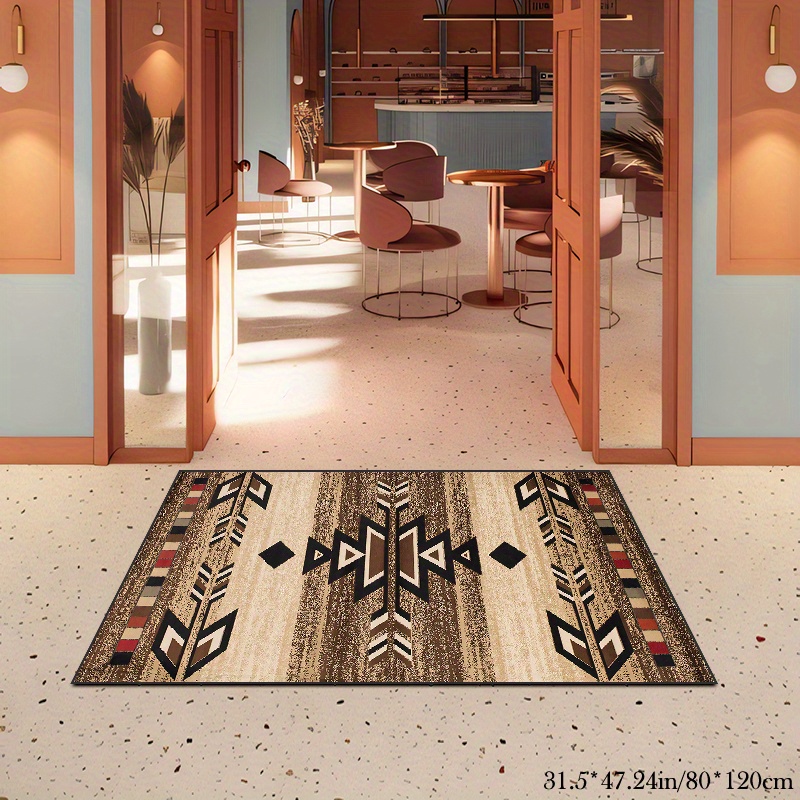 

American Southwest Pattern Rug Decorative Living Room Soft Carpet, Machine Washable Non-slip Carpet, Hotel Cafe Shop Carpet