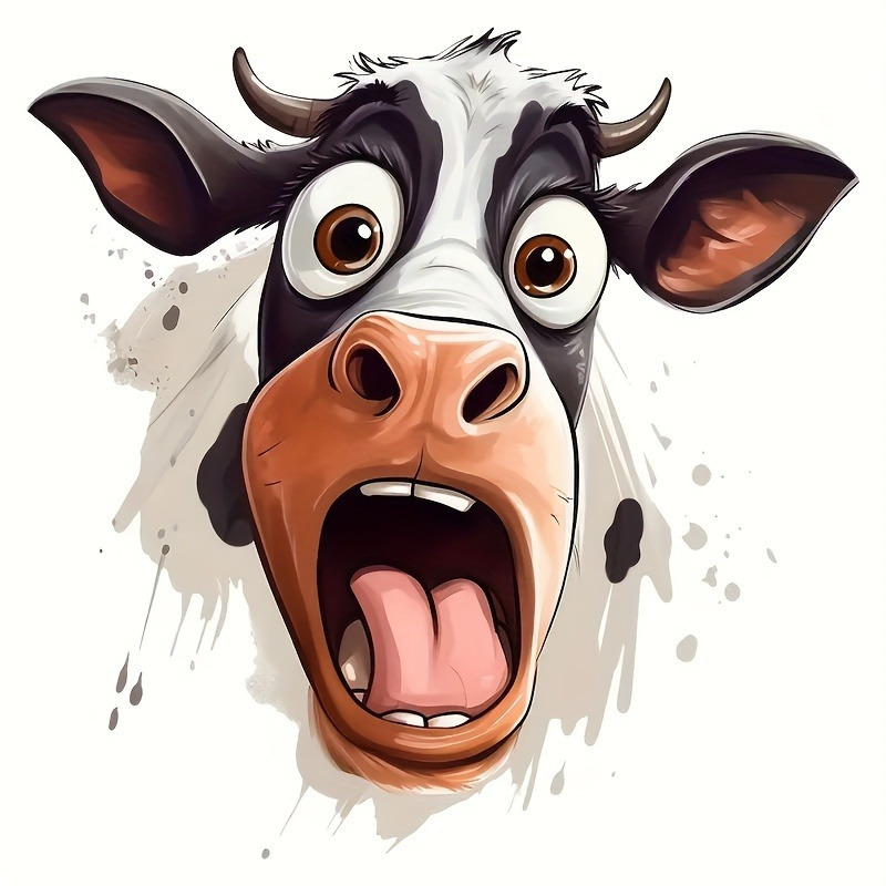 

Humorous Cow Decals - Pvc Material, Multi-surface Adhesive Stickers For Cars, Motorcycles, Laptops, And More - Versatile And Durable Animal Decal Pack