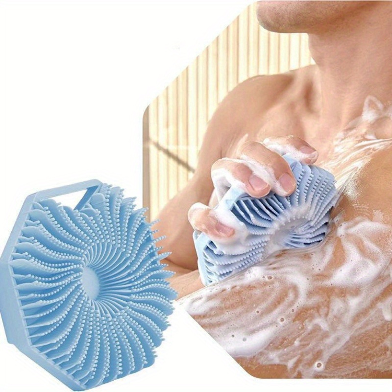 

Silicone Bath Brush For Body Exfoliation - Non-electric Soft Bristles Shower Scrubber For Gentle Skin Massage And Exfoliation - 1pc Bathroom Accessory For Deep Clean And Radiant Skin