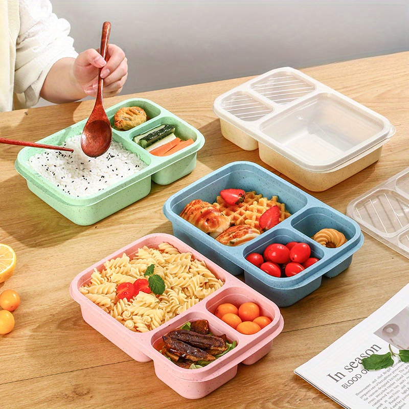 

1pc Leakproof Bento Lunch Box With 3 Compartments - Perfect For Office, School & Home Use | Smooth, Non-slip Design | Ideal For Snacks, Fruits & Meals Insulated Lunch Box Lunchbox Container