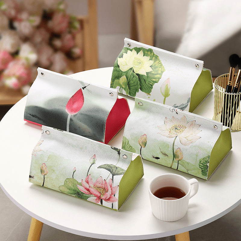 

Creative Leather Tissue Box Cover - Faux Leather Napkin Dispenser Container For Kitchen, Dining Room, Bathroom, Living Room Decor - Ideal Home And Restaurant Gift Accessory - 1pc