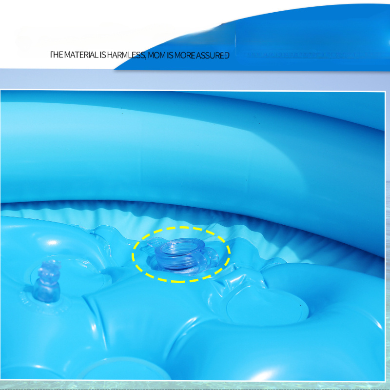 1pc inflatable kiddie pool round swimming pool home paddling pool with colorful animal design outdoor water play area for children easy set up details 3