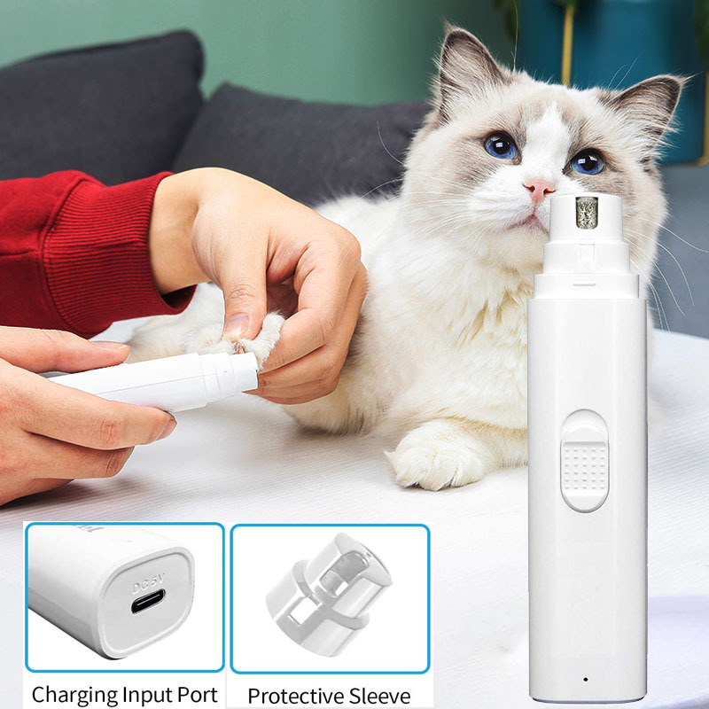 

1pc Pet Paws Grooming Grinding Tool - Speed Electric Nail Grinder For Dogs And Cats - Gentle And Safe Nail Trimming - Perfect For Home Use, Usb Recharging
