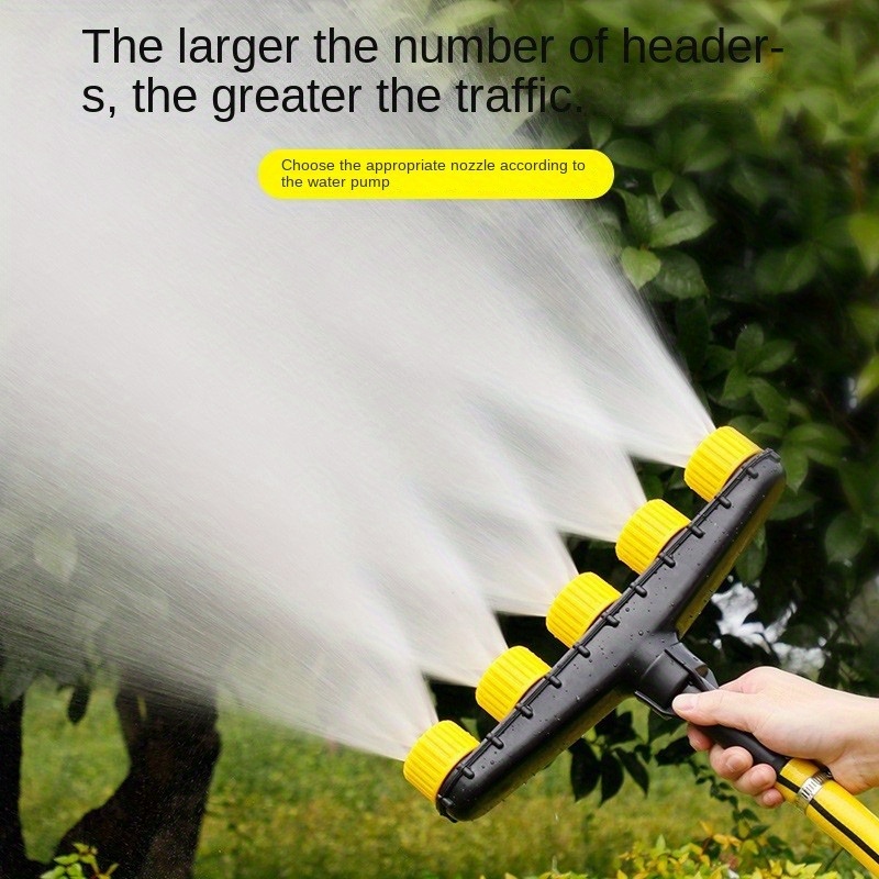 

1pc Multi-head Garden Hose Sprinkler - Fit, Durable Material For Efficient Watering Of Vegetables & Flowers