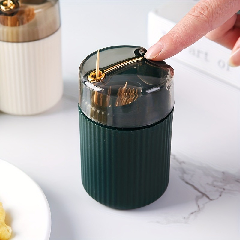 

Automatic Toothpick Dispenser - Press Type Plastic Toothpick Holder, Uncharged Household Storage Box