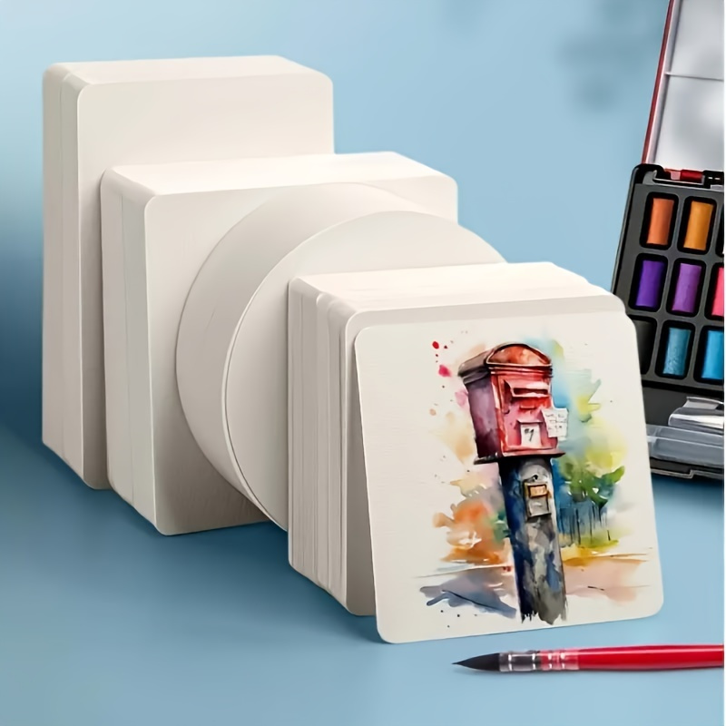 

50-pack Premium Watercolor Paper | High-quality, Textured For Professional Artists | Thick Sketch & Drawing Sheets | Ideal For Postcards, Handmade Projects & School Art Supplies