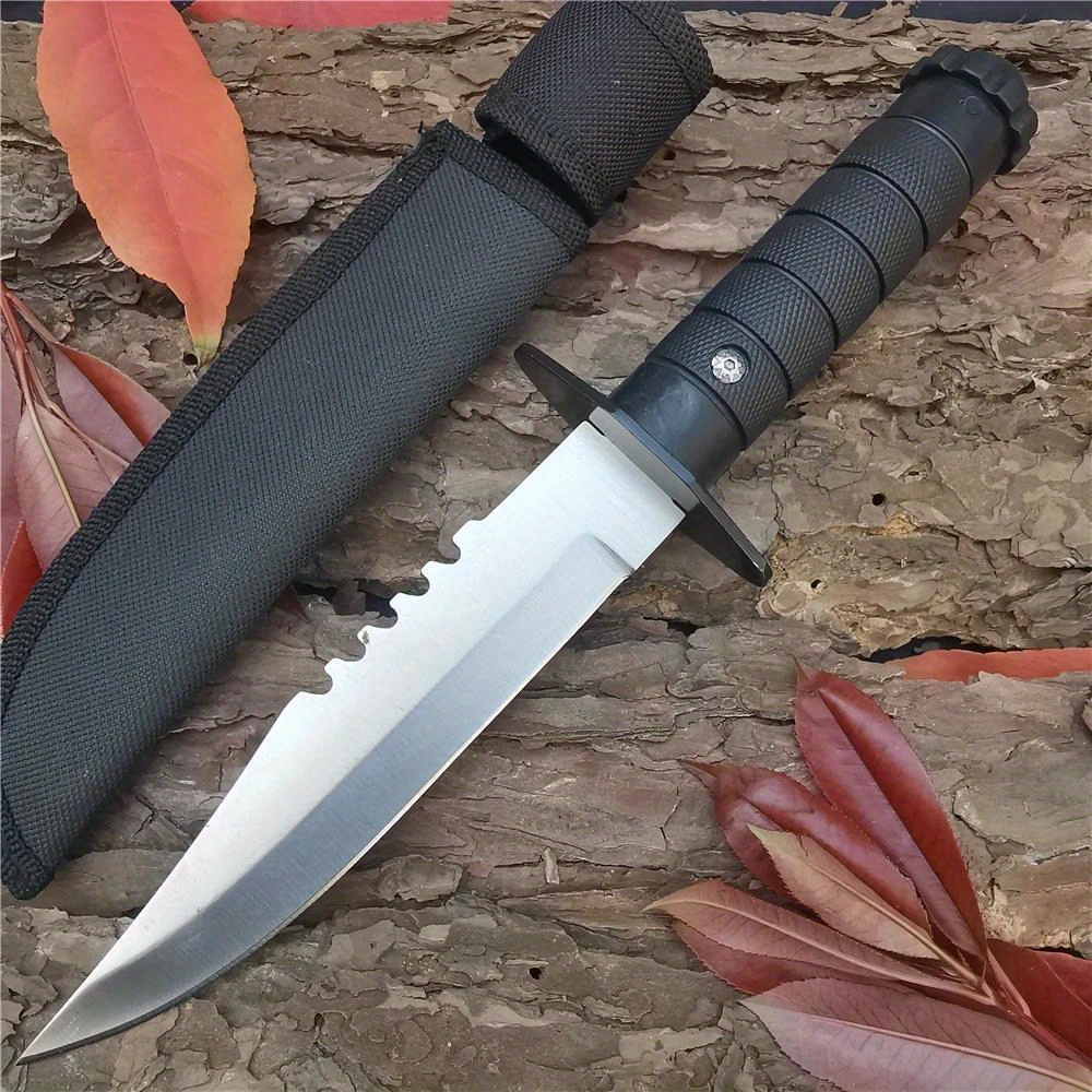 

Outdoor Tactical Camping Hunting Survival Pocket Fixed Blade Knife 8cr13mov Blade Abs Handle Straight Knives Rescue Tool Edc