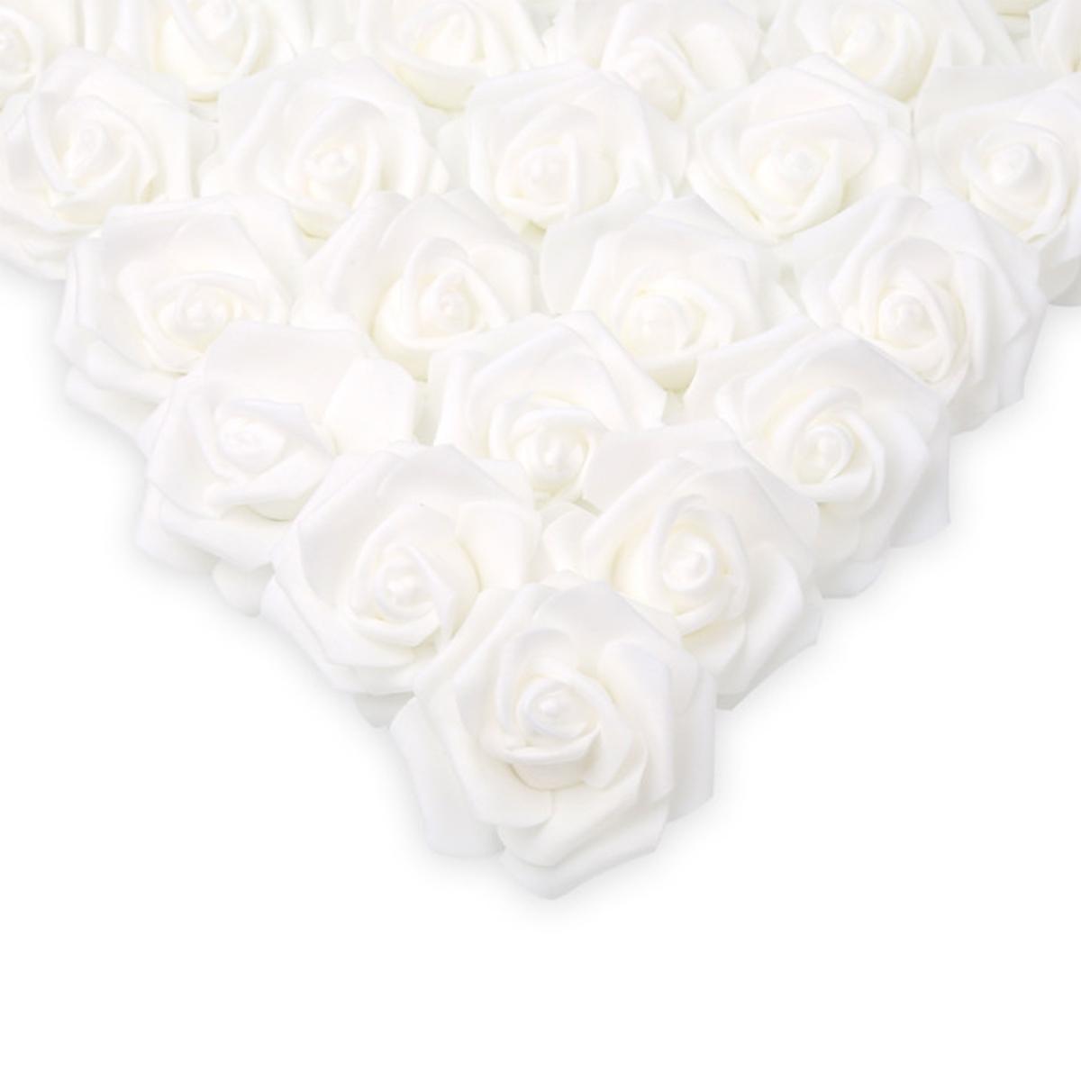 TEMU Pcs Artificial Rose Flower Heads, Real Looking Foam Fake Roses For Diy Wedding Baby Shower Centerpieces Arrangements Party Tables Home Decorations