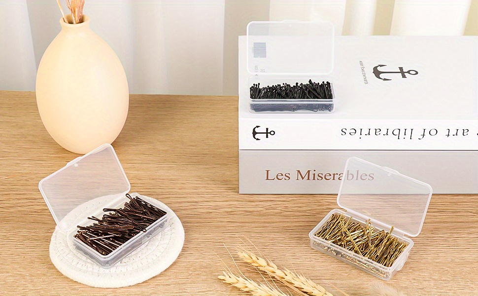150pcs mini bobby pins brown hair bobby pins with storage box for girls and women   mini bobby pins for all hair types   hairstyles Product details 6