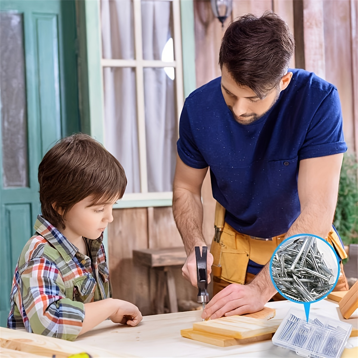 250 Chiodi Acciaio Zincato 6 Misure - Set Con Scatola Per Appendere Quadri E Lavori Domestici - Foto 9