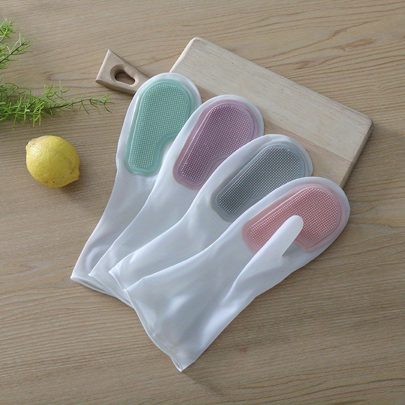 1pair   dishwashing gloves suitable for cleaning   bathroom and outdoors   are waterproof and   lead details 1