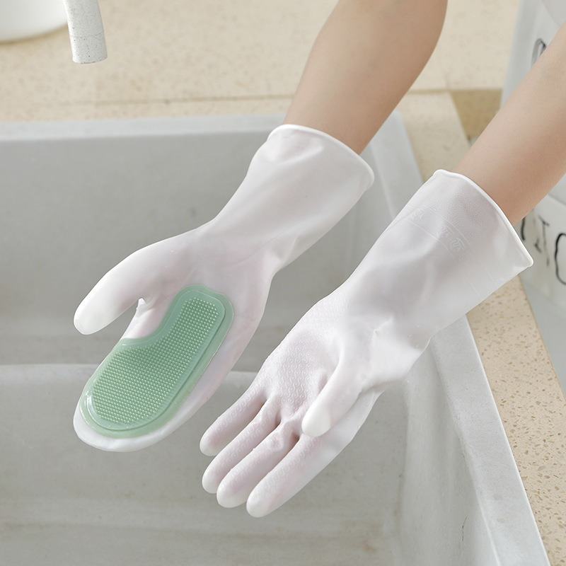 1pair   dishwashing gloves suitable for cleaning   bathroom and outdoors   are waterproof and   lead details 2