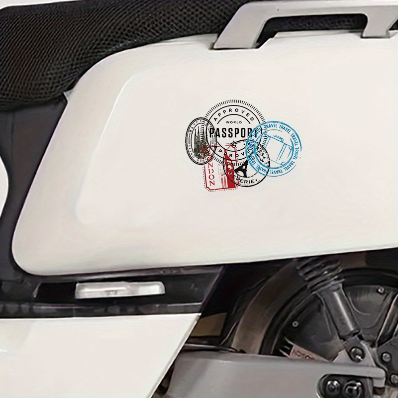 Passport Stamps Vinyl Waterproof Decal - 5 Inch Weatherproof Sticker For Cars, Laptops & Windows