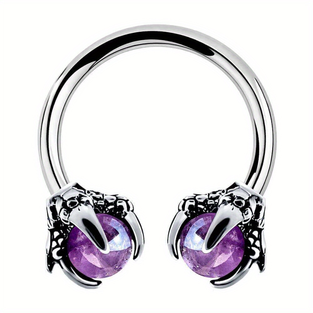 

Amethyst Horseshoe Septum Ring 18g/16g/14g/12g