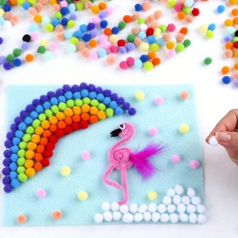 100/400/1000/2000/4000pcs Pompoms for Crafts Making