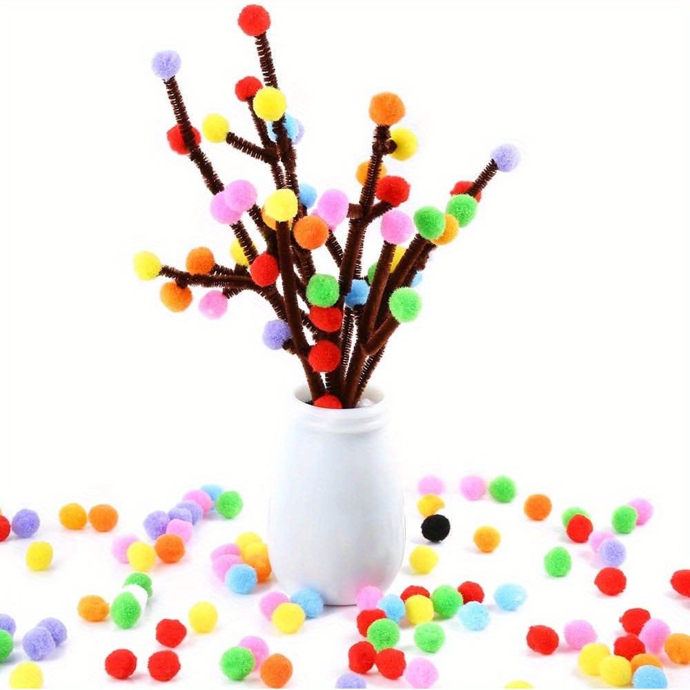 100/400/1000/2000/4000pcs Pompoms for Crafts Making