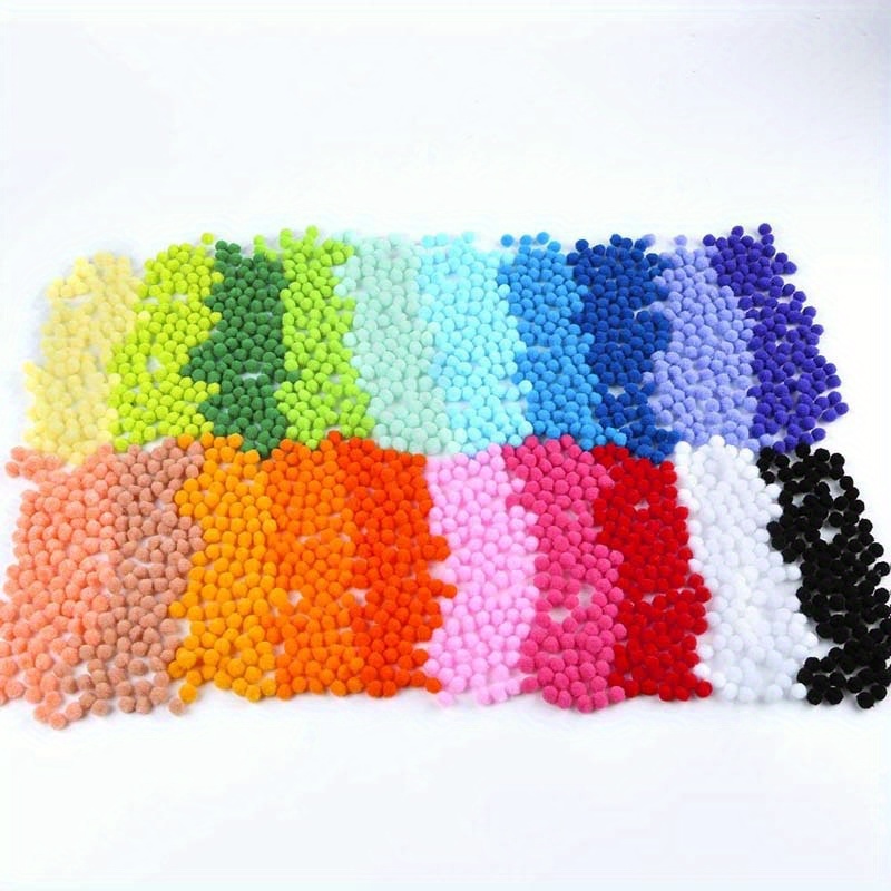 100/400/1000/2000/4000pcs Pompoms for Crafts Making