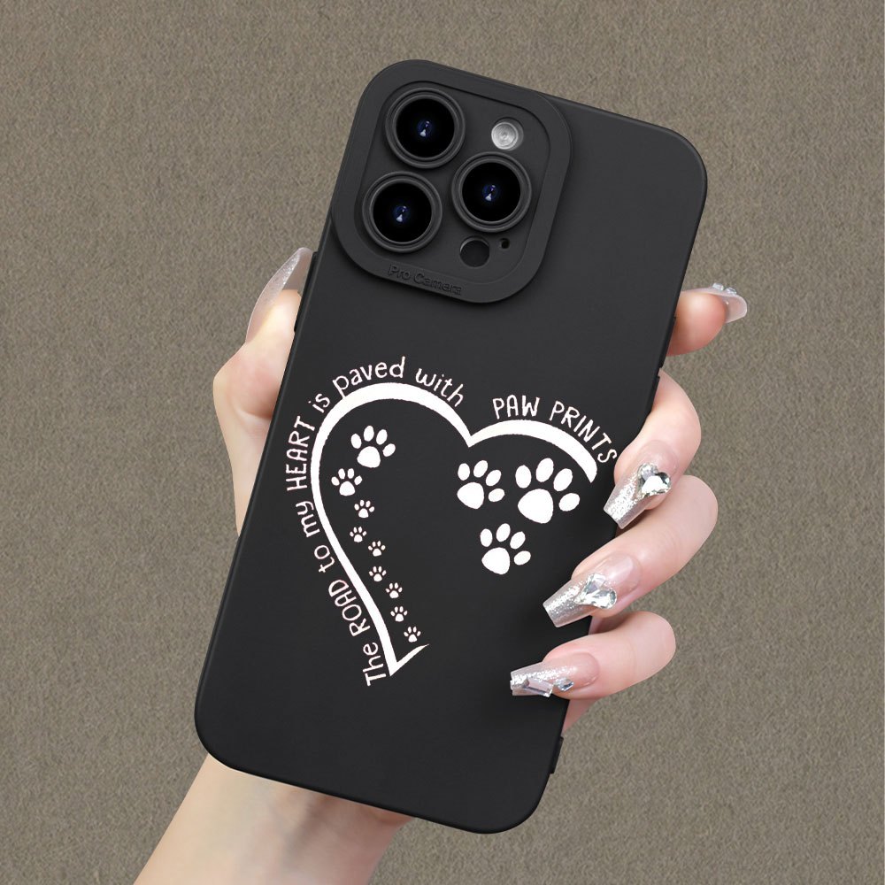 

Bx00775 Footprint Love Pattern - Angel Eye Frosted Tpu Painting - None