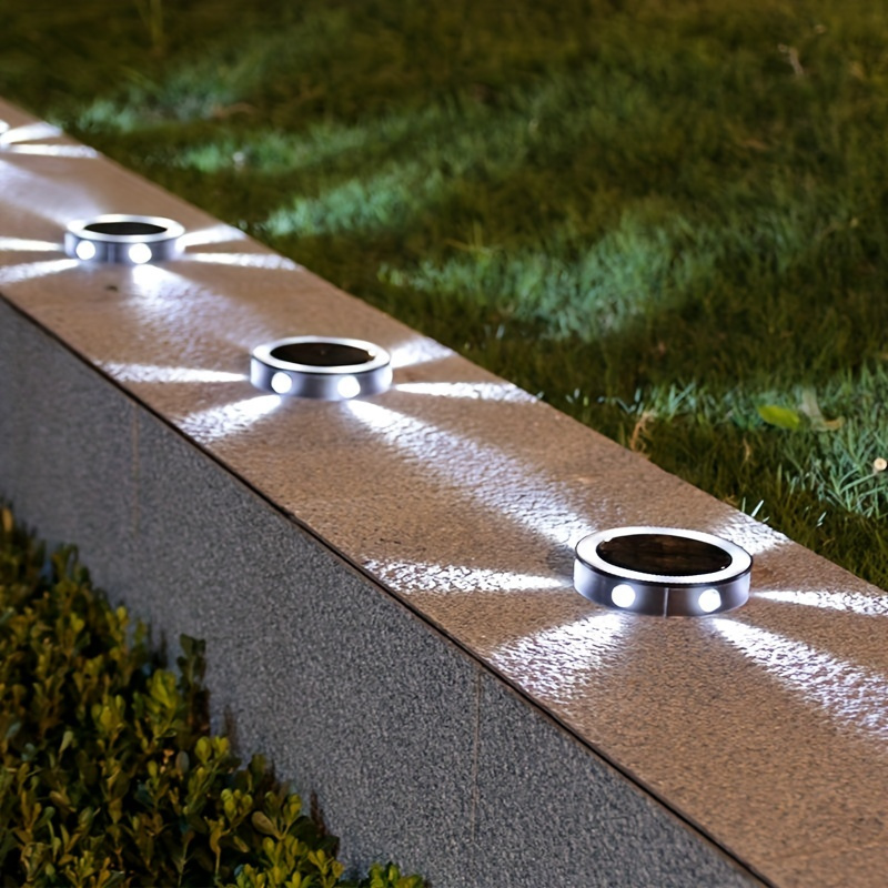 

1/4pcs 6led Solar Ground Lights-upgraded Solar Outdoor Lights Waterproof, Lighting For Pathway Lawn Patio Yard Deck Walkway