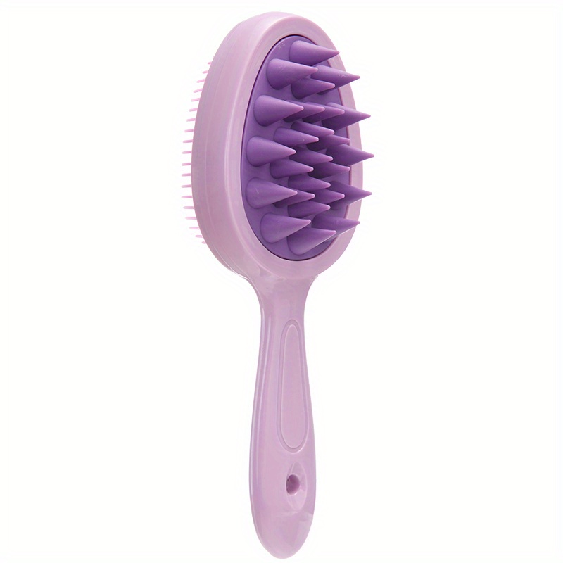 TEMU WANMEI . Neue lange Schädelhaarebene mit einem Stück Zähnen Shampoo Bürste Griff Shampoo Styling Kamm Kopfhaut Massage Kamm Badezimmer Bürste