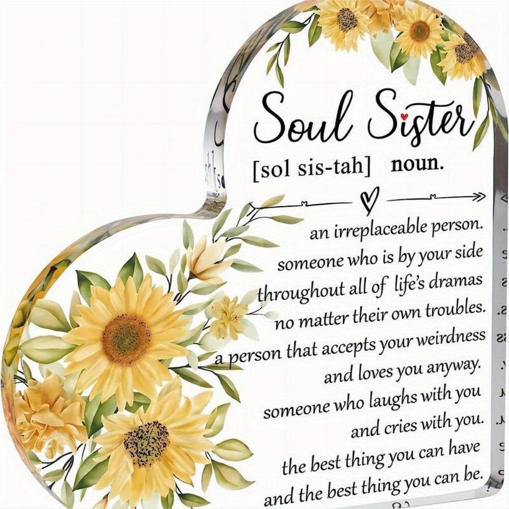 

Birthday Gifts For Women Best Friend - Dictionary Style Friendship Gifts For Soul Sister, Besties Gifts For Friend Female, Bff Gifts, Cute Soul Sister Definition Acrylic Desk Decor