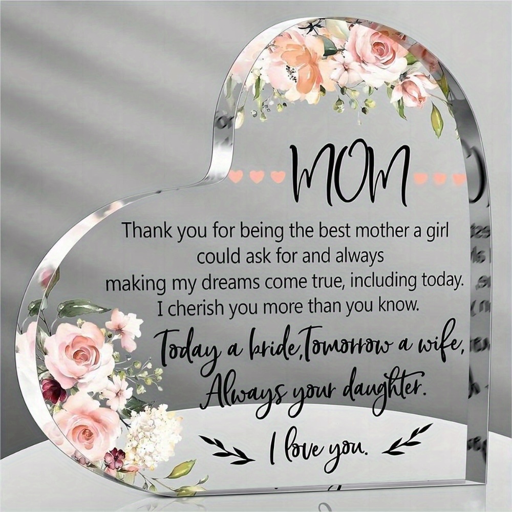 

Gifts For Mother Of The Bride Mother Of The Bride Gifts From Daughter Thank You For Being The Best Mom Acrylic Heart Keepsake Wedding Gift From Daughter Thank You Wedding Gift For Mom (flower)