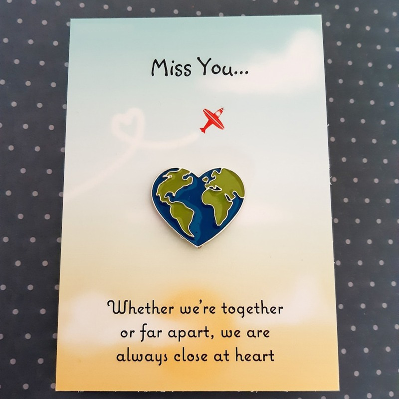 

Long Distance Love Pin - Perfect Gift & Lovers, Symbolizes Miles