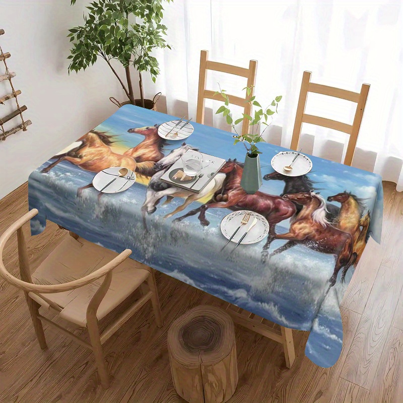 

Elegant & Stylish Printed Tablecloth - Stain-resistant, Washable Polyester For Home Kitchen, Dining, Parties, Holidays - Perfect For Weddings, Banquets, Gifts