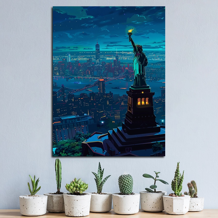 

Statue Of Poster Canvas: Perfect Gift For Home Decoration - Reusable, High-quality, Anti-reflection, Suitable For All