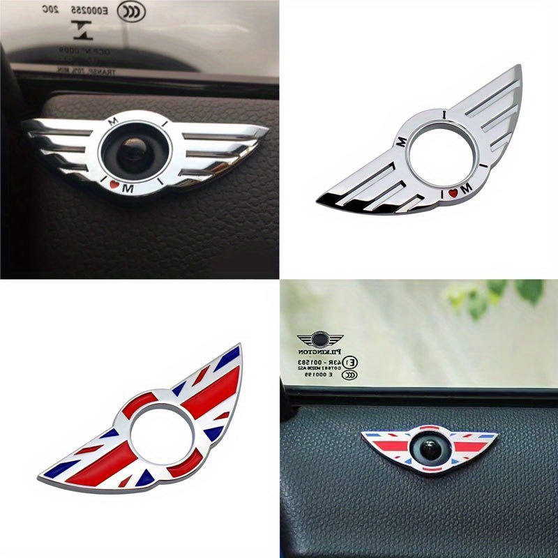 

Universal Fit Metal Wing Emblem Door Lock Pin Badge Stickers For Mini Cooper - Durable Car Door Accent Decals, Easy To Install, Compatible With F53 F54 F55 F57 R50 R52 R56 R60 R57 Models