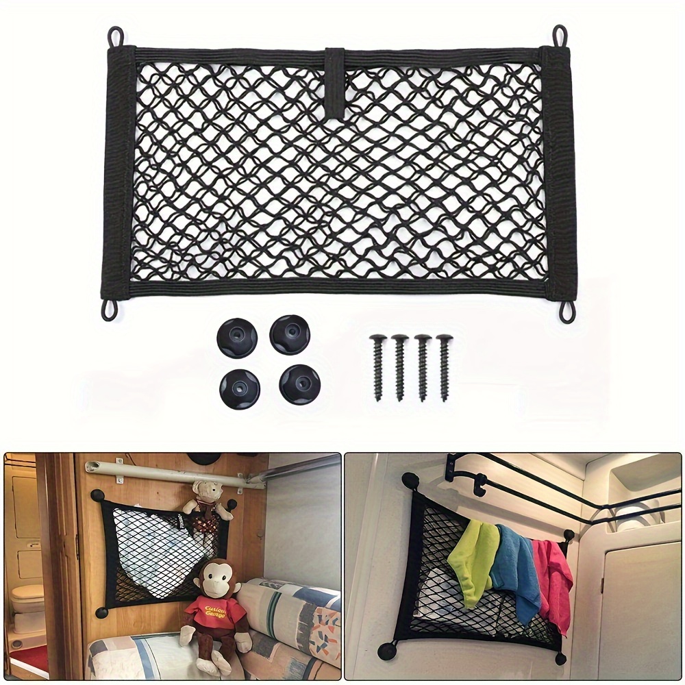 

Extra Large Elastic Car Trunk Storage Mesh Bag - Durable Polyester, Perfect For , Motorhomes & Mobile Caravans Bag For Car Storage Storage Bags For Cars