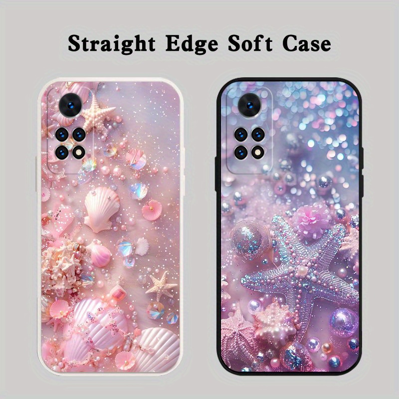 

Tpu Soft Case For Xiaomi Redmi Series, Cute Starfish And Shell Design, Fashionable And Beautiful Couple Phone Cover [wb257]