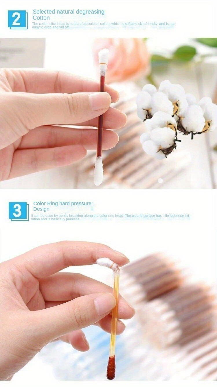 100 pcs sterile iodine swabs for home use medical grade disposable skin wound disinfection details 0
