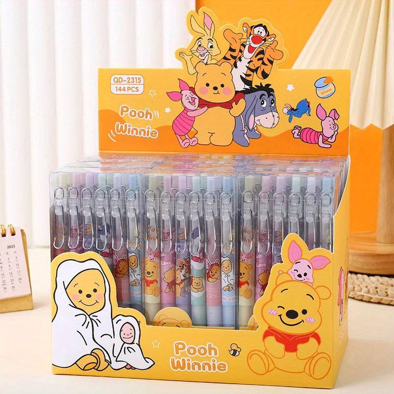 

fun" Disney Gel Pens - 12pc Set, Black Ink, Cute Cartoon Stationery For School & Gifts