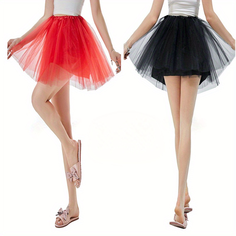 

Adult Tutu Skirt - 4-layer Polyester Tulle With Solid Lining, Princess Puffy Ballet Dance Skirt, Non-feathered, No Power Supply Needed, Battery-free Accessory