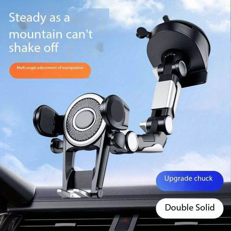 

Upgraded Durable Car Phone Holder With Suction Cup And Parking Number Function, Strong Grip Abs Material Mount For Secure Dashboard Placement